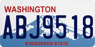 WA license plate ABJ9518