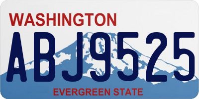 WA license plate ABJ9525