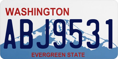 WA license plate ABJ9531