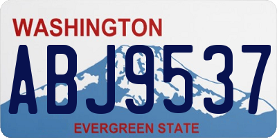 WA license plate ABJ9537