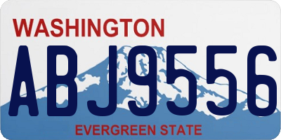 WA license plate ABJ9556