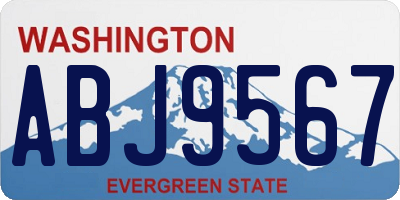 WA license plate ABJ9567