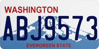 WA license plate ABJ9573