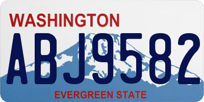 WA license plate ABJ9582