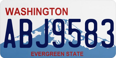 WA license plate ABJ9583