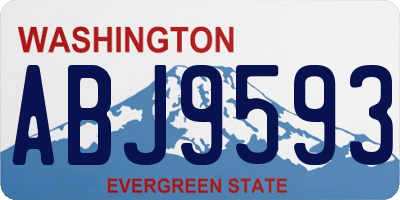 WA license plate ABJ9593