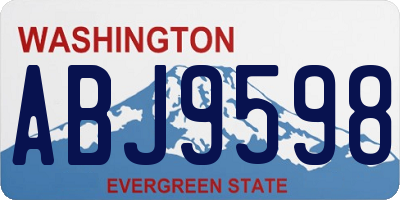 WA license plate ABJ9598