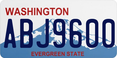 WA license plate ABJ9600