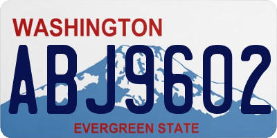 WA license plate ABJ9602