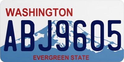 WA license plate ABJ9605