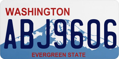 WA license plate ABJ9606