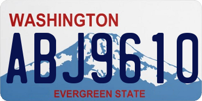 WA license plate ABJ9610