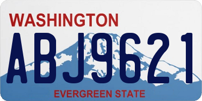 WA license plate ABJ9621