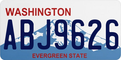 WA license plate ABJ9626