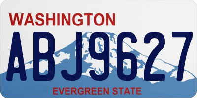 WA license plate ABJ9627