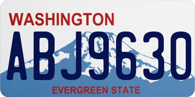 WA license plate ABJ9630