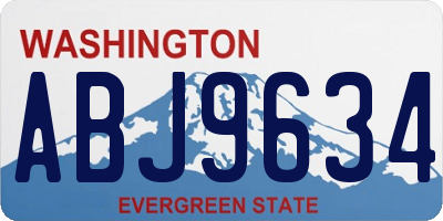 WA license plate ABJ9634