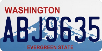 WA license plate ABJ9635
