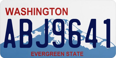 WA license plate ABJ9641