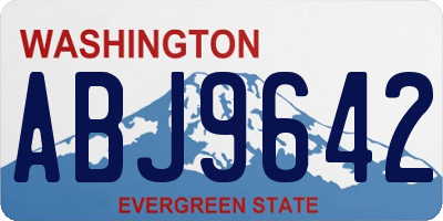 WA license plate ABJ9642