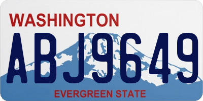 WA license plate ABJ9649