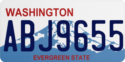 WA license plate ABJ9655