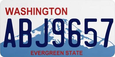 WA license plate ABJ9657