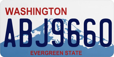 WA license plate ABJ9660