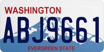 WA license plate ABJ9661