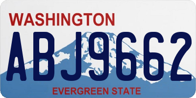 WA license plate ABJ9662
