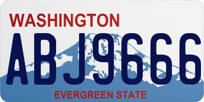 WA license plate ABJ9666