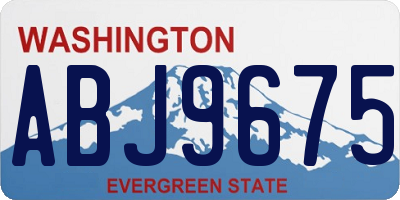 WA license plate ABJ9675