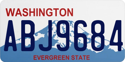 WA license plate ABJ9684