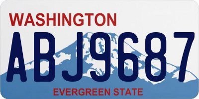 WA license plate ABJ9687