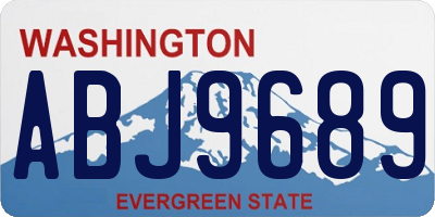 WA license plate ABJ9689