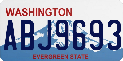 WA license plate ABJ9693