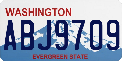 WA license plate ABJ9709