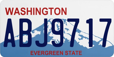 WA license plate ABJ9717