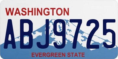 WA license plate ABJ9725