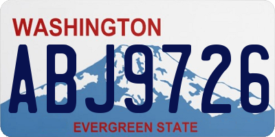WA license plate ABJ9726