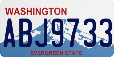 WA license plate ABJ9733