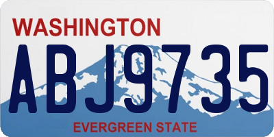 WA license plate ABJ9735