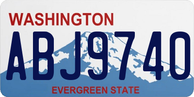 WA license plate ABJ9740