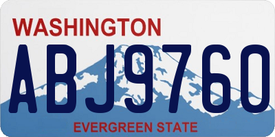 WA license plate ABJ9760