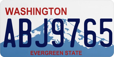 WA license plate ABJ9765