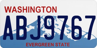 WA license plate ABJ9767