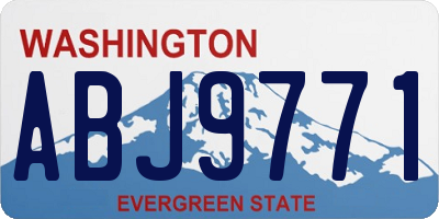 WA license plate ABJ9771