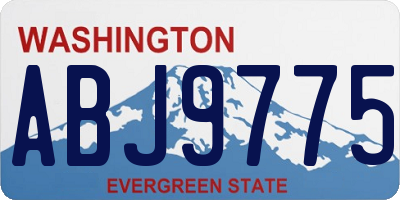 WA license plate ABJ9775