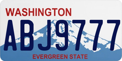 WA license plate ABJ9777