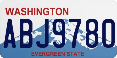 WA license plate ABJ9780